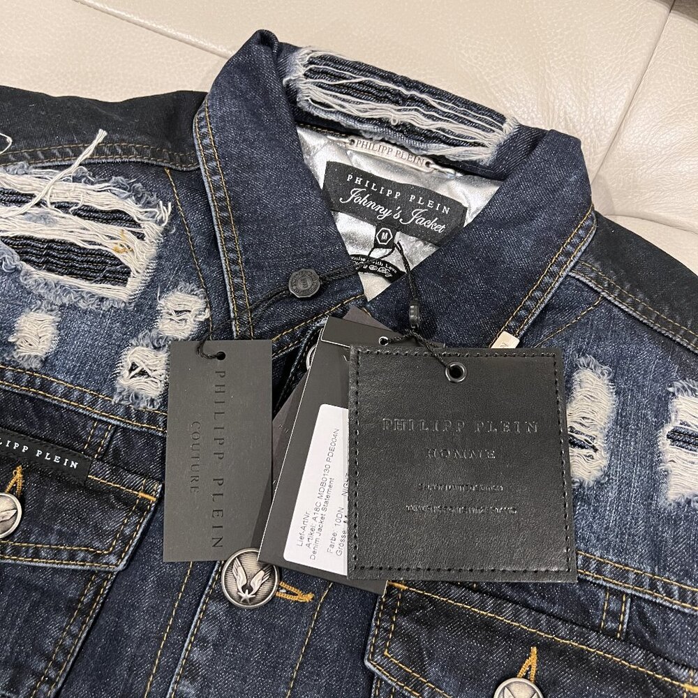 NWT - Philipp Plein Night & Day Men's Denim Jacket🎸 - Picture 7 of 11